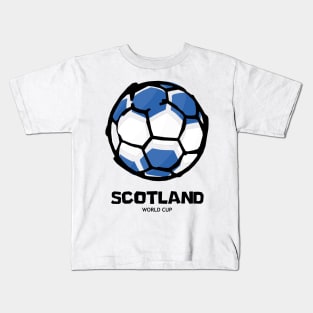 Scotland Football Country Flag Kids T-Shirt